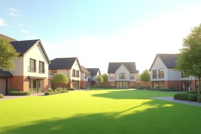 Beautiful residential estate with well-maintained homes and clean windows