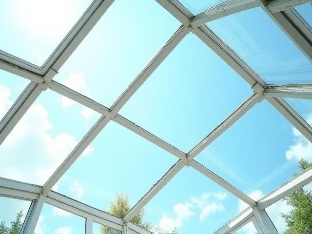 After: Transparent and clean conservatory roof, free from debris