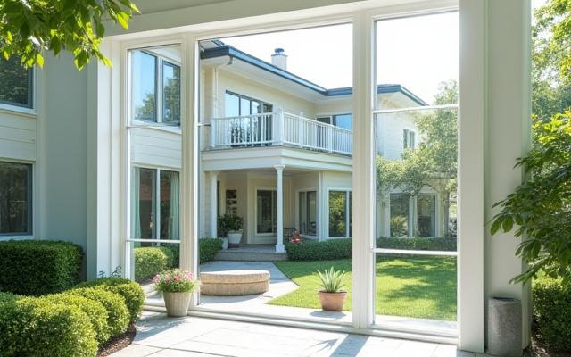 Clean residential home with sparkling windows
